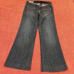 Buffalo W30L30.75 mid rise David Bitton Franci Dark Blue stretch flare Leg Jeans